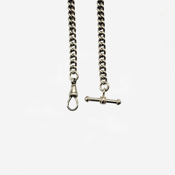 Silver Edwardian Albert Watch Chain - Secondhand