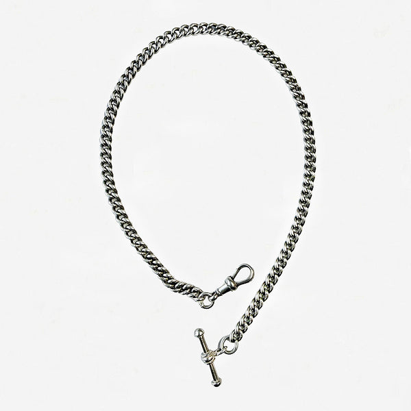 Silver Edwardian Albert Watch Chain - Secondhand