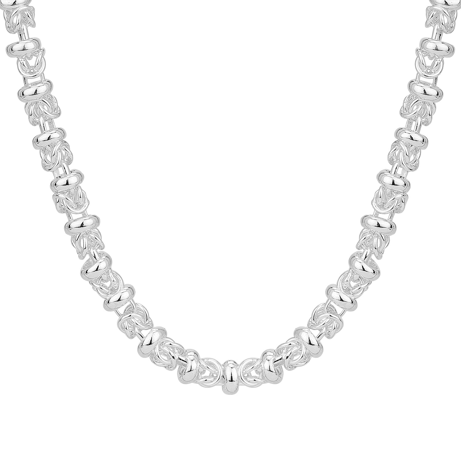 Sterling Silver Handmade Byzantine Link Chain