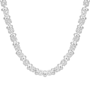 Sterling Silver Handmade Byzantine Link Chain
