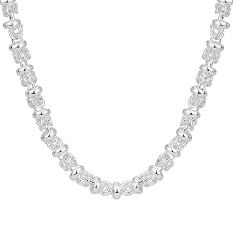 Sterling Silver Handmade Byzantine Link Chain