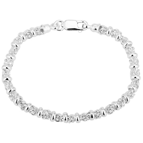 Sterling Silver Handmade Byzantine Link Bracelet