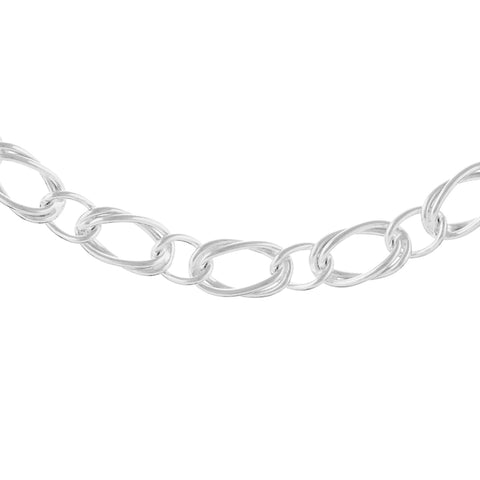 Sterling Silver Handmade Double Link Chain