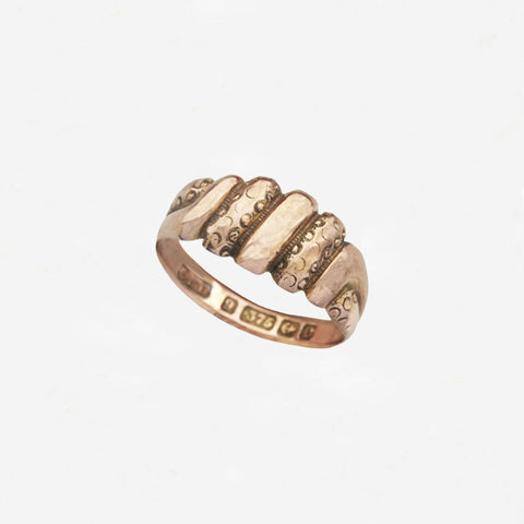 Edwardian 9ct Gold Snake Keeper Ring - Secondhand