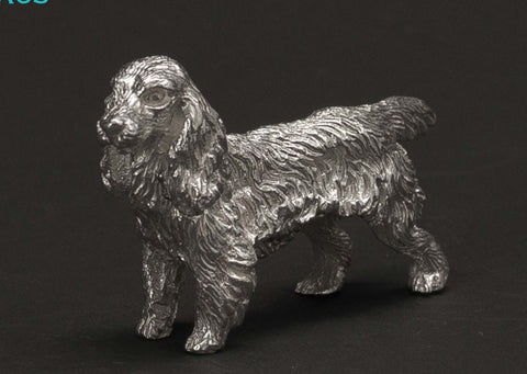 Sterling Silver Spaniel Dog Figure