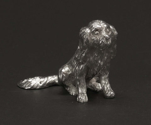 Sterling Silver Spaniel Dog Figure