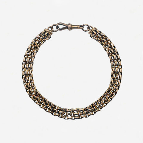 yellow gold belcher design bracelet