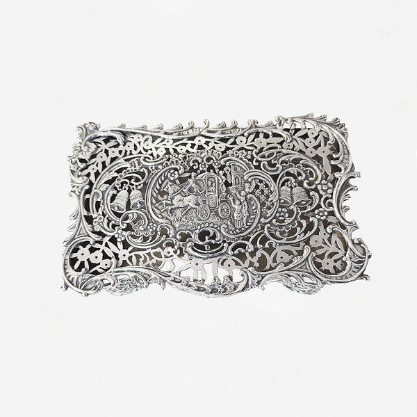 Edwardian Silver Large Potpourri Box, London 1903 William Comyns - Secondhand
