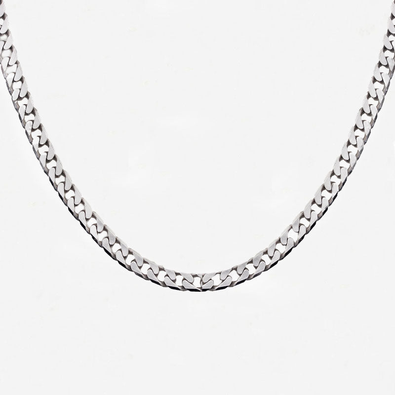9ct White Gold Filed Curb Chain - Secondhand