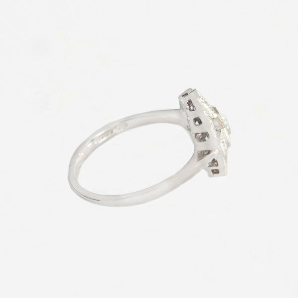 Diamond Art Deco Style Cluster Ring in Platinum - Heritage Collection