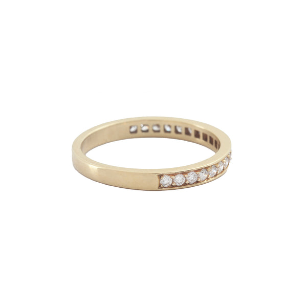 Diamond Half Eternity Ring in 18ct Yellow Gold