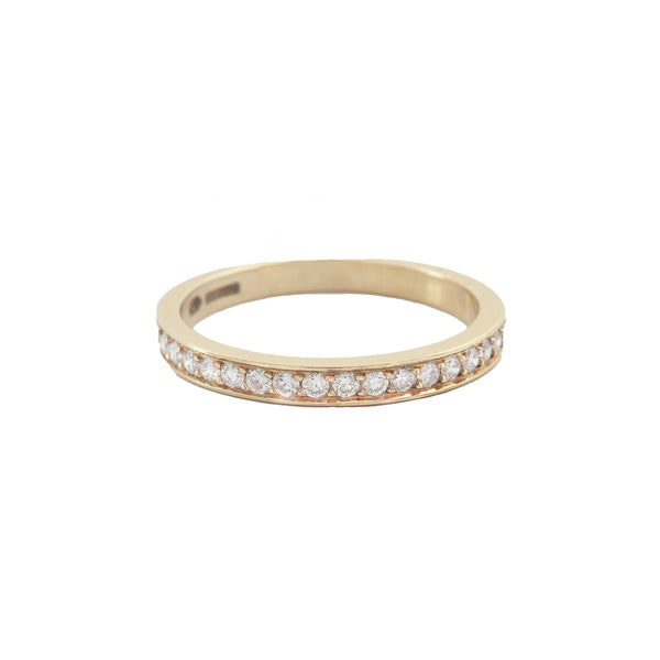 Diamond Half Eternity Ring in 18ct Yellow Gold