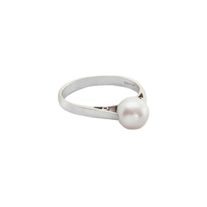 Cultured Pearl (7mm) Dress Ring in 9ct White Gold