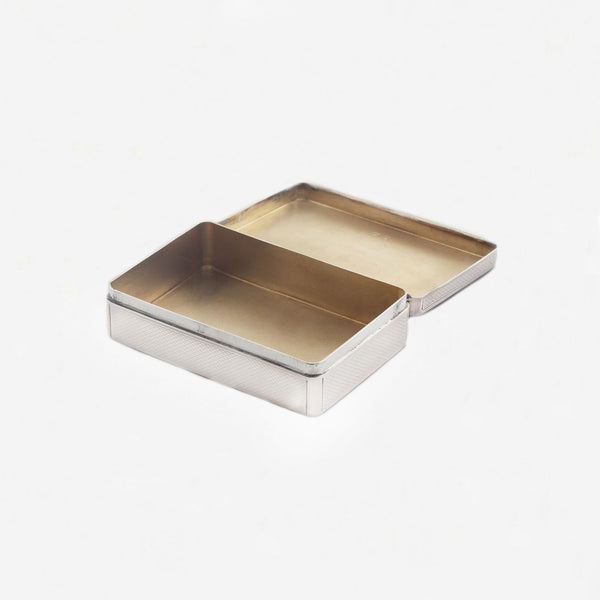 20th Century Silver Snuff Box Hallmarked 1936