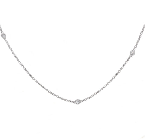 Diamond Set Necklace in 9ct White Gold