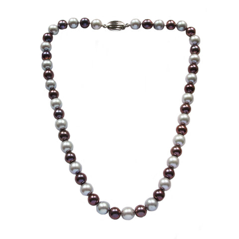 Single Row of Black and Grey Freshwater Pearls