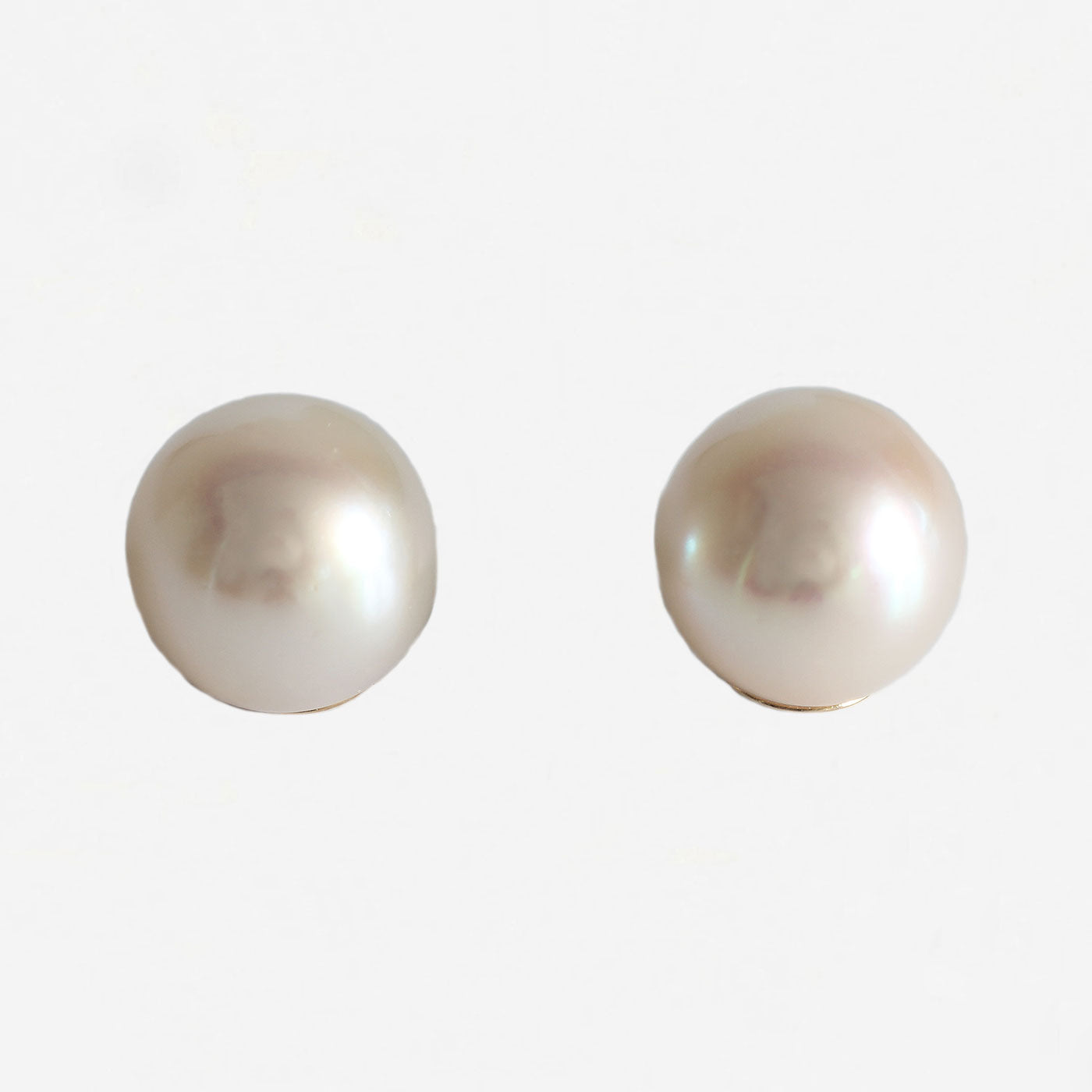 a large pair of cultured pearl studs