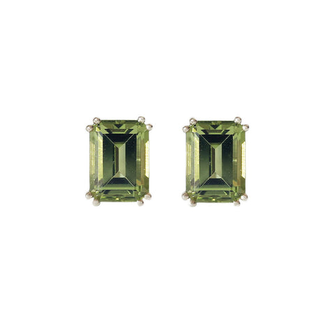 Peridot Claw Set Stud Earrings in 9ct Gold