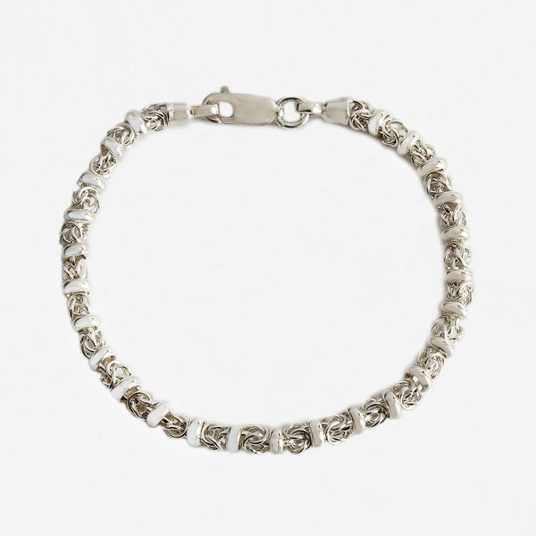 Sterling Silver Handmade Byzantine Link Bracelet