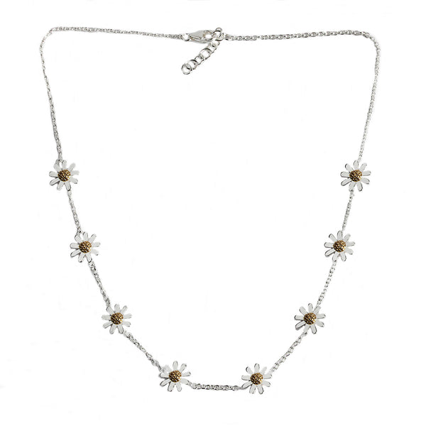 Silver Daisy Chain Necklace