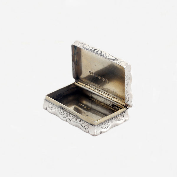 Victorian Silver Snuff Box Hallmarked 1874