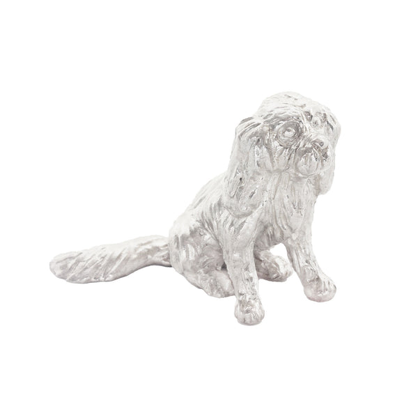 Sterling Silver Spaniel Dog Figure