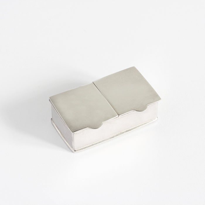 Sterling Silver Plain Double Pill Box