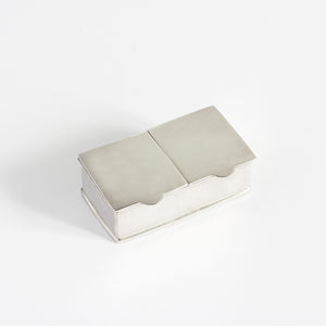 Sterling Silver Plain Double Pill Box
