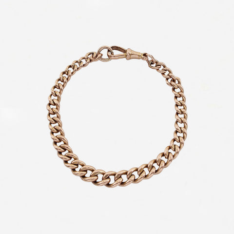 9ct Rose Gold Graduated Albert Bracelet - Secondhand