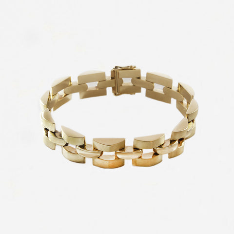 14ct Gold Two Tone Link Bracelet - Secondhand