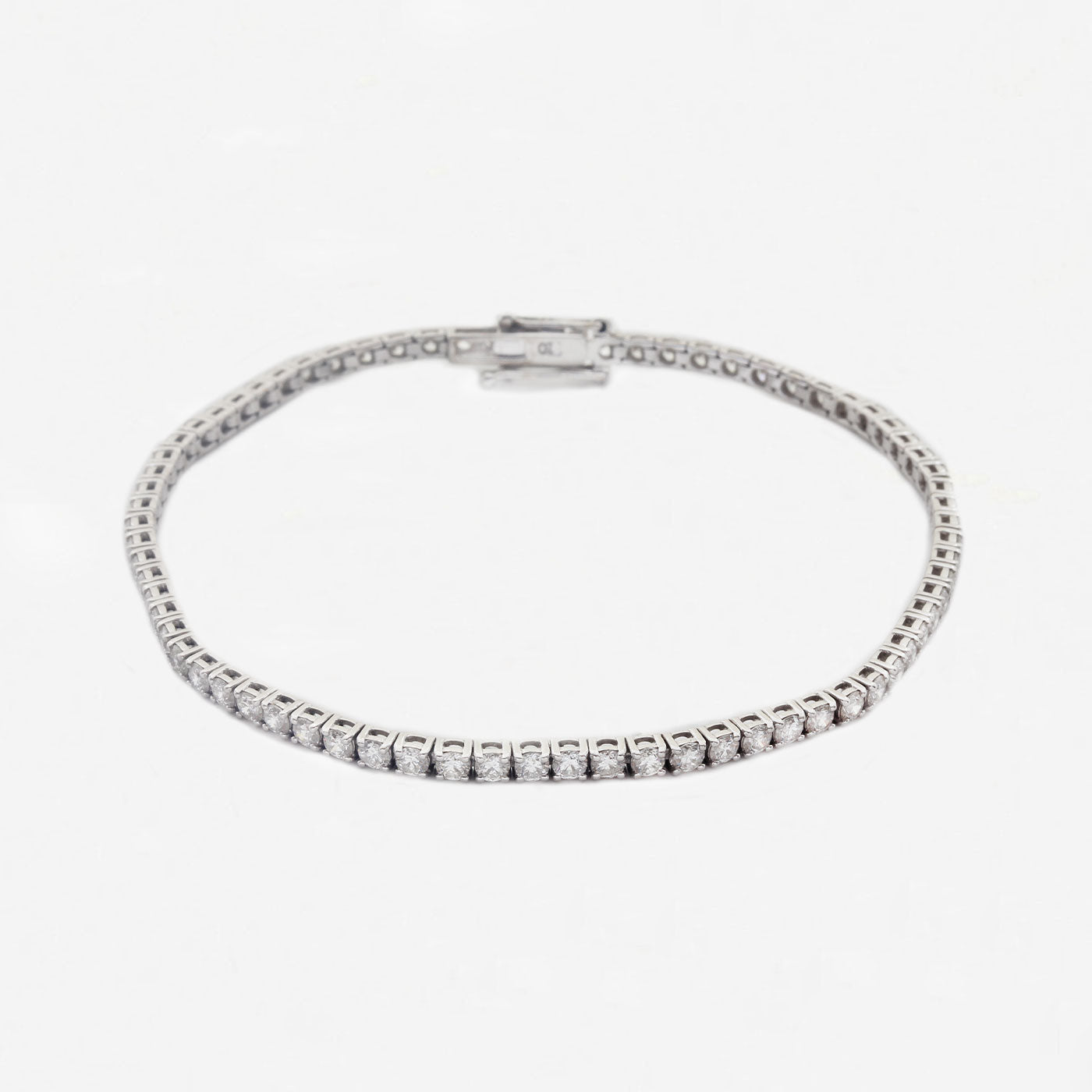 Diamond (3.00ct Total) Line Bracelet in 18ct White Gold - Secondhand