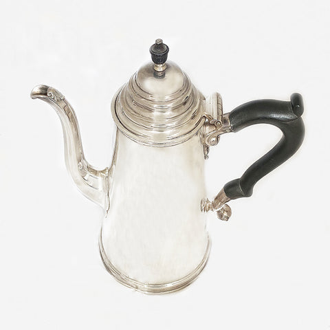 a silver edwardian coffee pot dated 1903