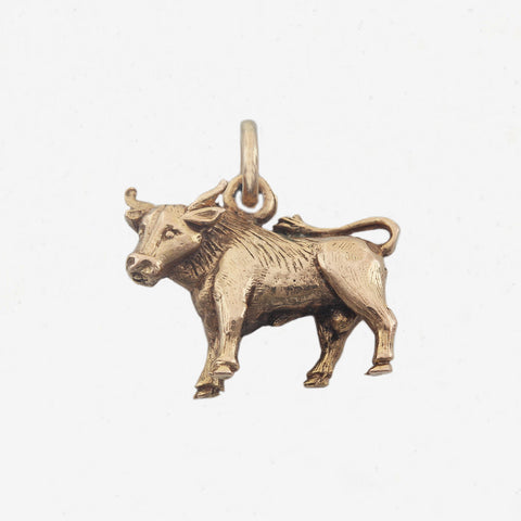 9ct Gold Bull Charm - Secondhand
