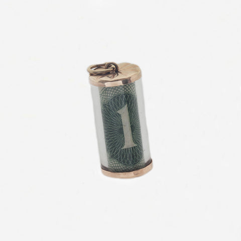 9ct Gold Capped £1 Note Charm - Secondhand