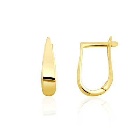 9ct Yellow Gold Stirrup Hoop Earrings