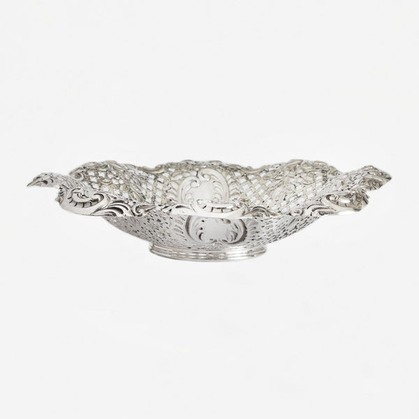 A silver victorian bon bon dish Sheffield 1896