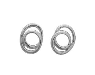 Silver Neverending Stud Earrings