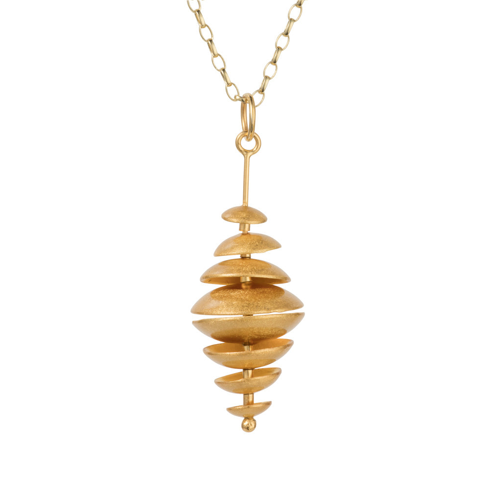 topsy turvy gold plated silver pendant necklace by christin ranger