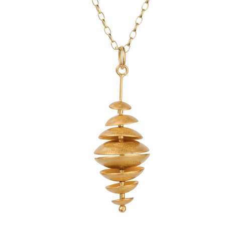 topsy turvy gold plated silver pendant necklace by christin ranger