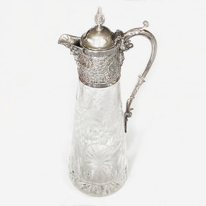 a silver and etched glass claret jug vintage dated 1979 at marston barrett in lewes