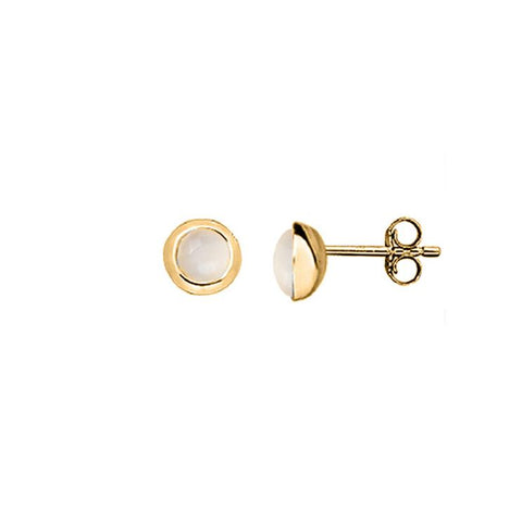 Gold Plated Silver and Pearl Stud Maya Earrings