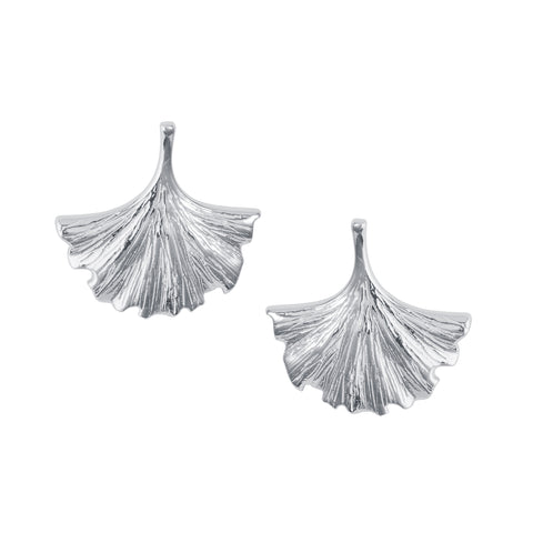 silver leaf design earrings by christin ranger