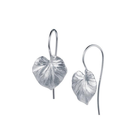 Sterling Silver Tropical Leaf Earrings by Christin Ranger