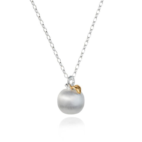 Apple of My Eye Silver & Gold Plated Pendant by Christin Ranger