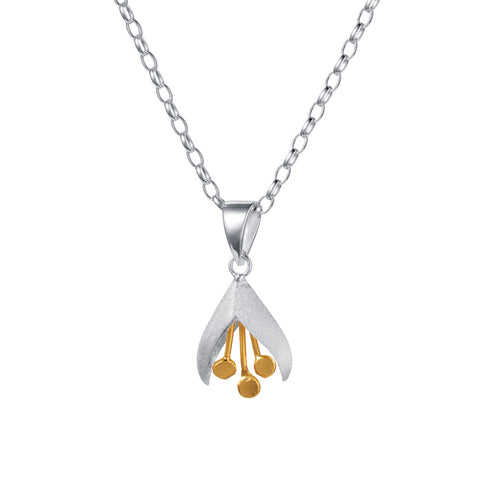 a silver gold plated snowdrop pendant necklace christin ranger