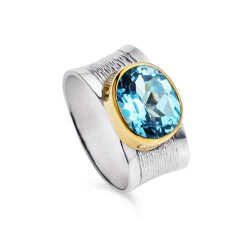 silver blue topaz riviera ring by christin ranger