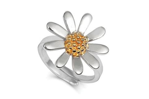 Silver Daisy 20mm Ring