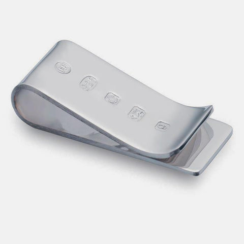 a sterling silver hallmarked polished money clip