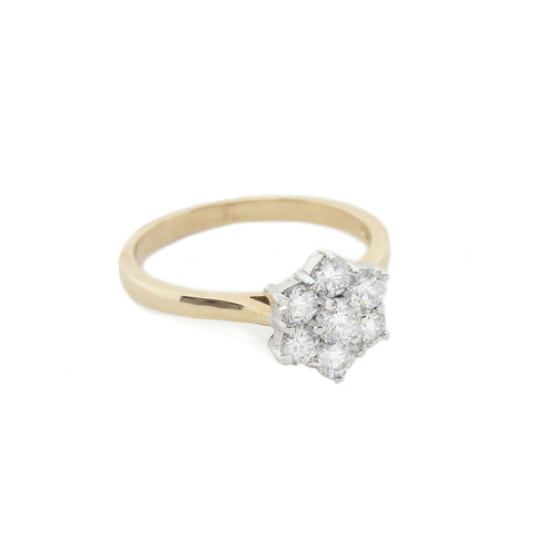 Diamond Cluster Design Ring in 18ct Gold
