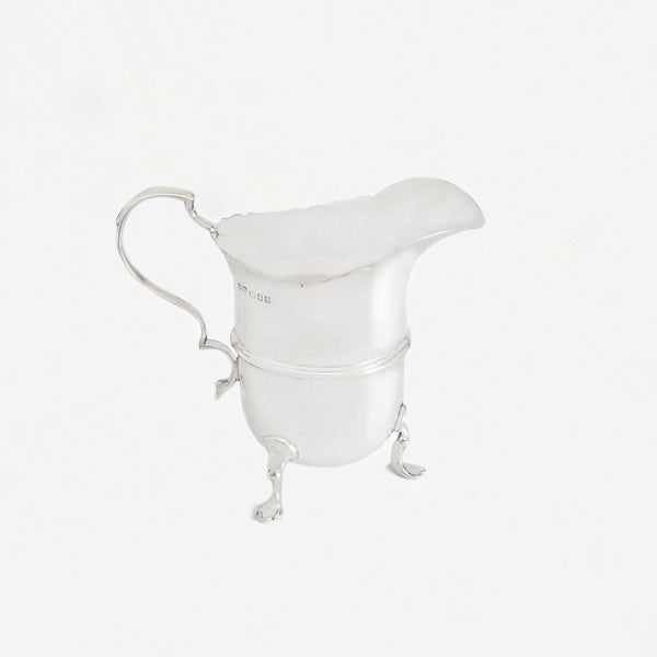 a 1920s silver cream jug hallmarked for 1928